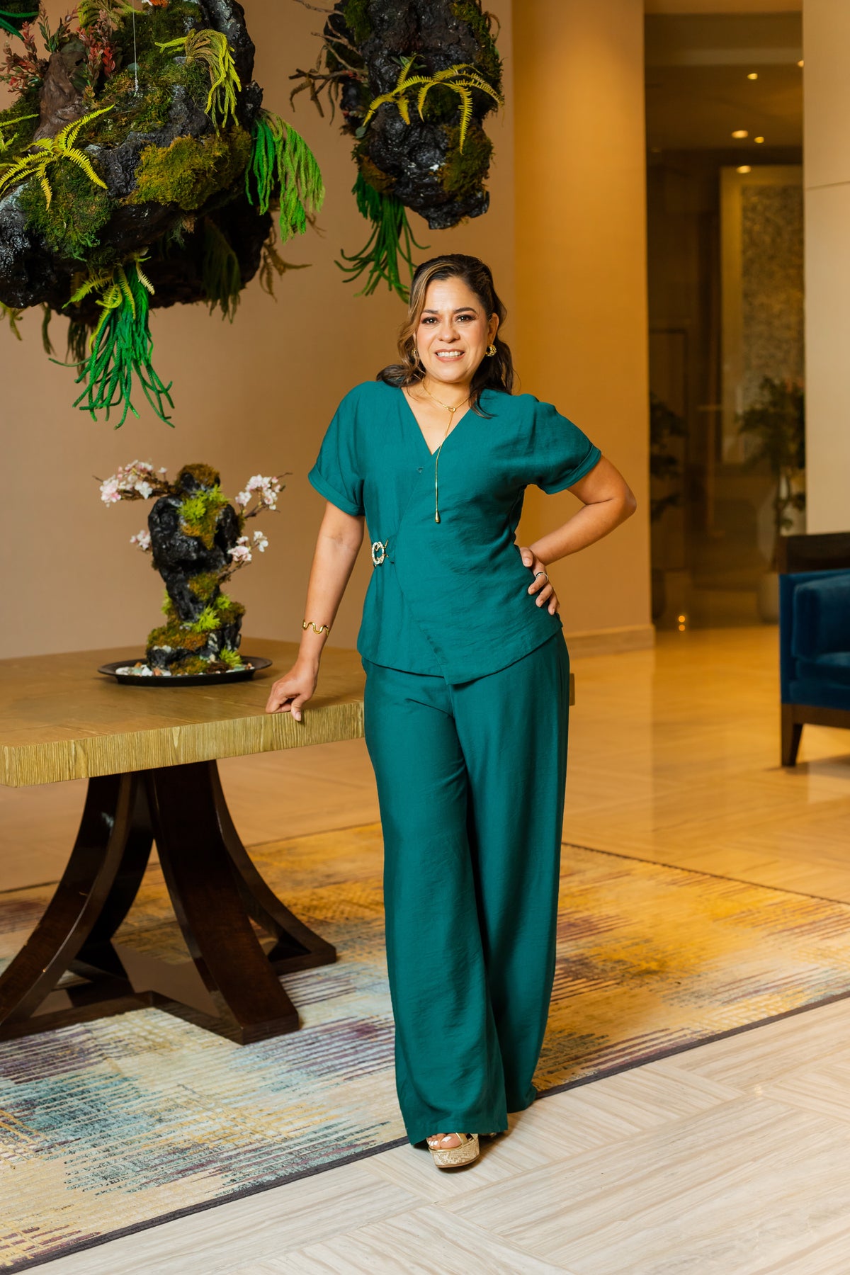 Elegant Emerald Green Two-Piece Set – Juls by Flor Marie’s Closet