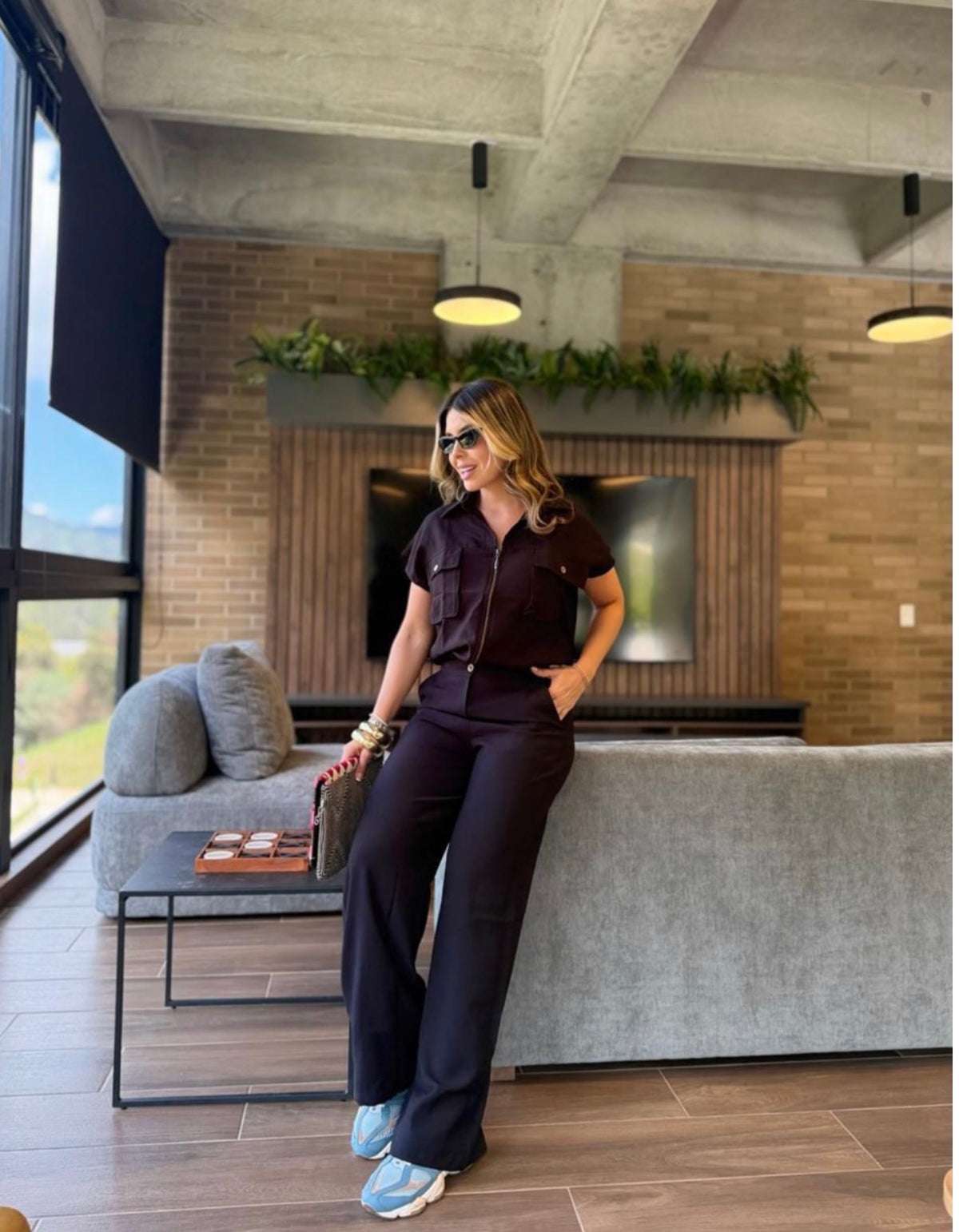 Black Linen Two-Piece Set – Effortless Chic Outfit for Women