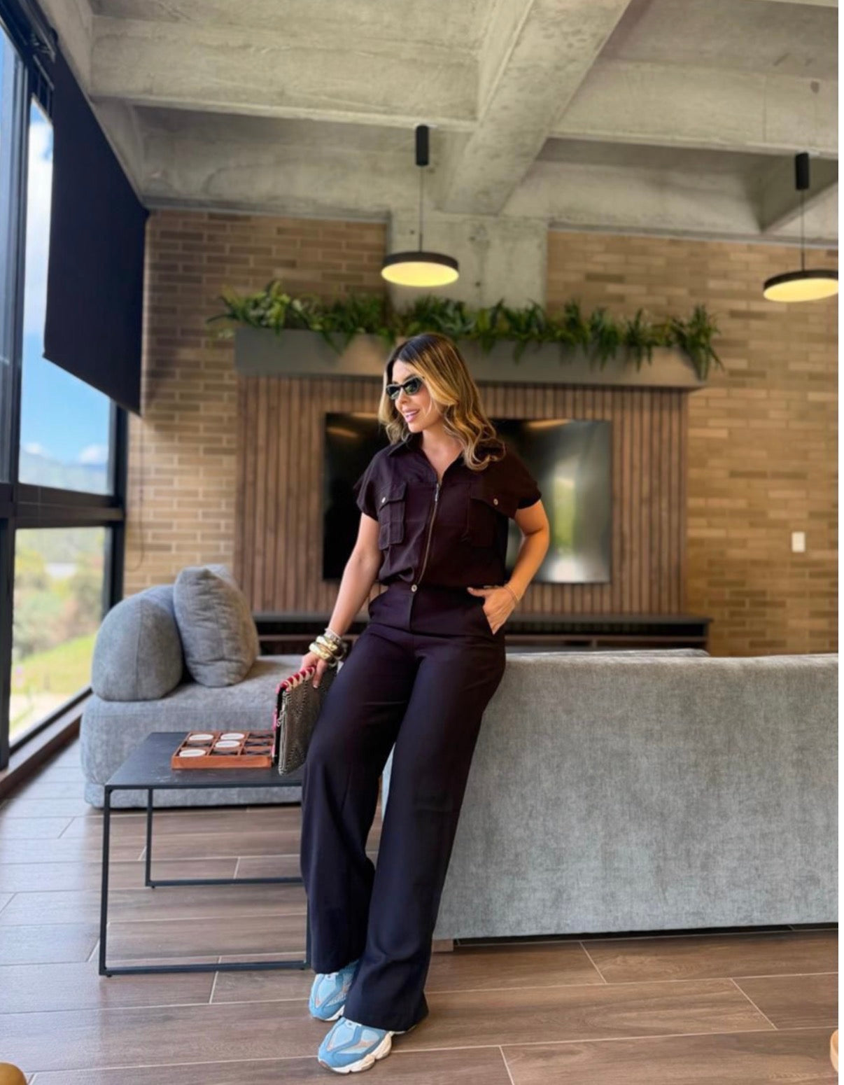 Black Linen Two-Piece Set – Effortless Chic Outfit for Women