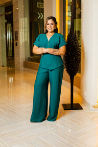 Elegant Emerald Green Two-Piece Set – Juls by Flor Marie’s Closet