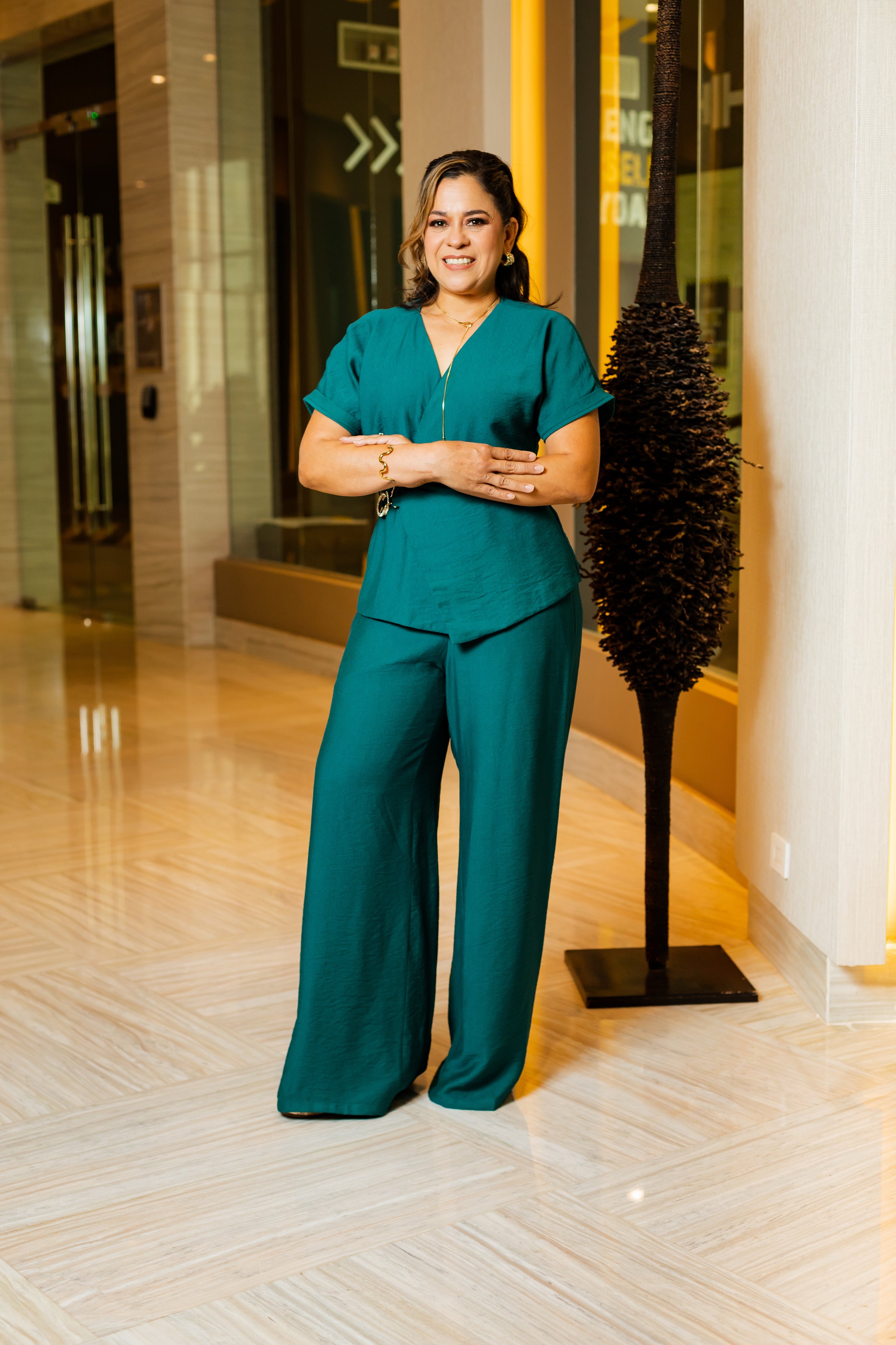 Elegant Emerald Green Two-Piece Set – Juls by Flor Marie’s Closet