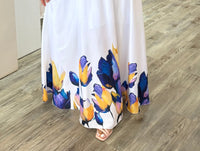 Floral Maxi Dress for Women – Elegant White Floral Print Dress | Lightweight Summer Dress