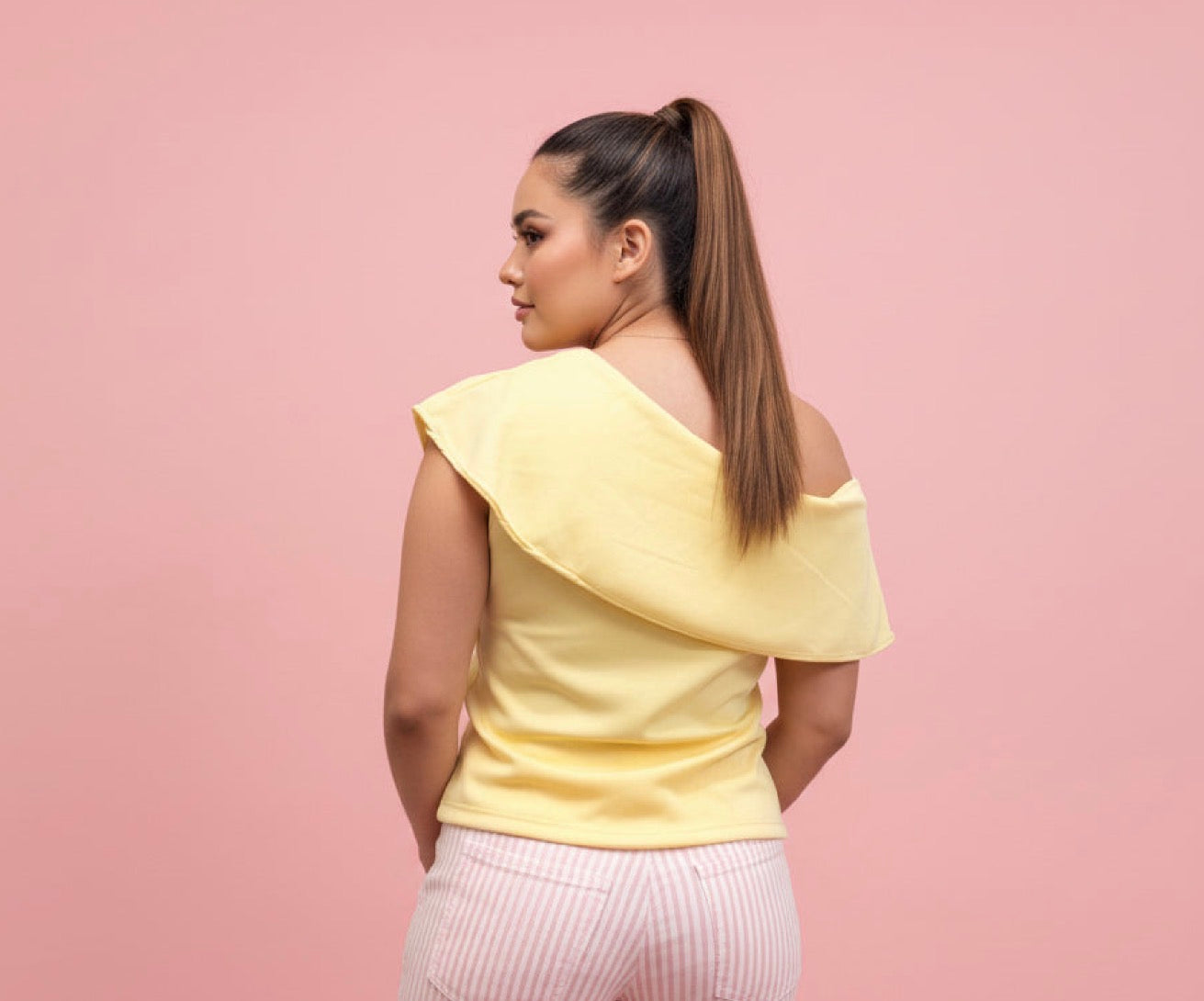 Yellow One Shoulder Ruffle Top – Elegant Off Shoulder Blouse for Women