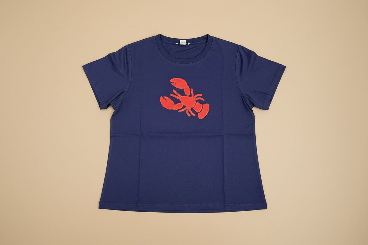 Navy Lobster Graphic Tee – Casual Summer T-Shirt | Relaxed Fit Top