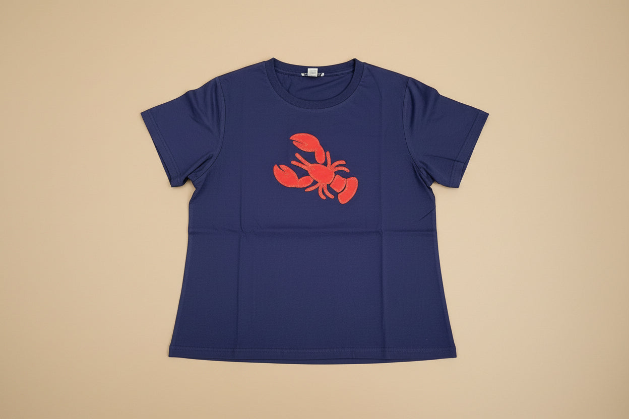 Navy Lobster Graphic Tee – Casual Summer T-Shirt | Relaxed Fit Top