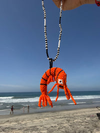 Handmade Beaded Shrimp Necklace – Artisan Ocean Inspired Jewelry