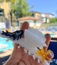 Coastal Hair Claw Clip – Shell & Starfish Summer Hair Clip Strong Hold