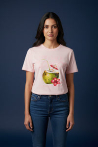 Pink Coconut Tee – Coastal Chic Casual Top