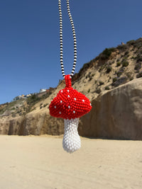Handmade Beaded Mushroom Necklace – Statement Artisan Jewelry