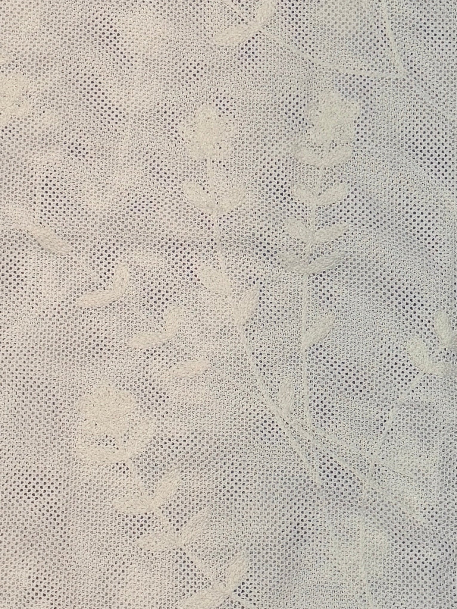 Ivory Textured Knit Blouse | Elegant Floral Detail Women’s Top